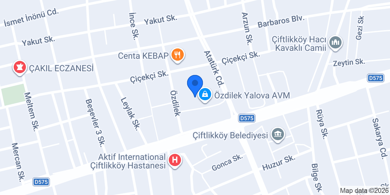 Butik Çiçekçilik konumu