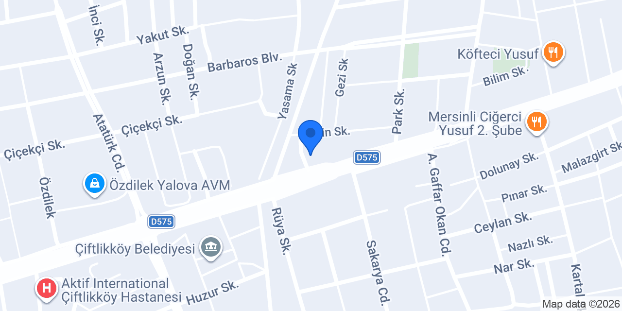 İnza Çiçek konumu