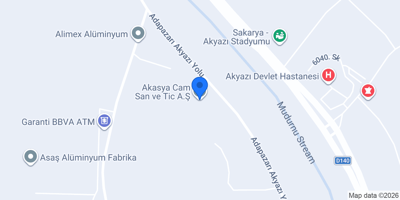 Akasya Cam San ve Tic A.Ş konumu