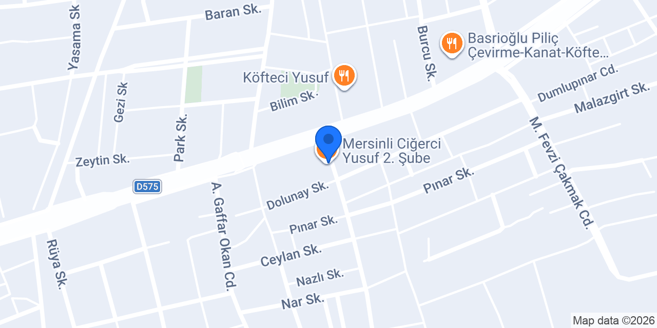 Mersinli Ciğerci Yusuf 2. Şube konumu