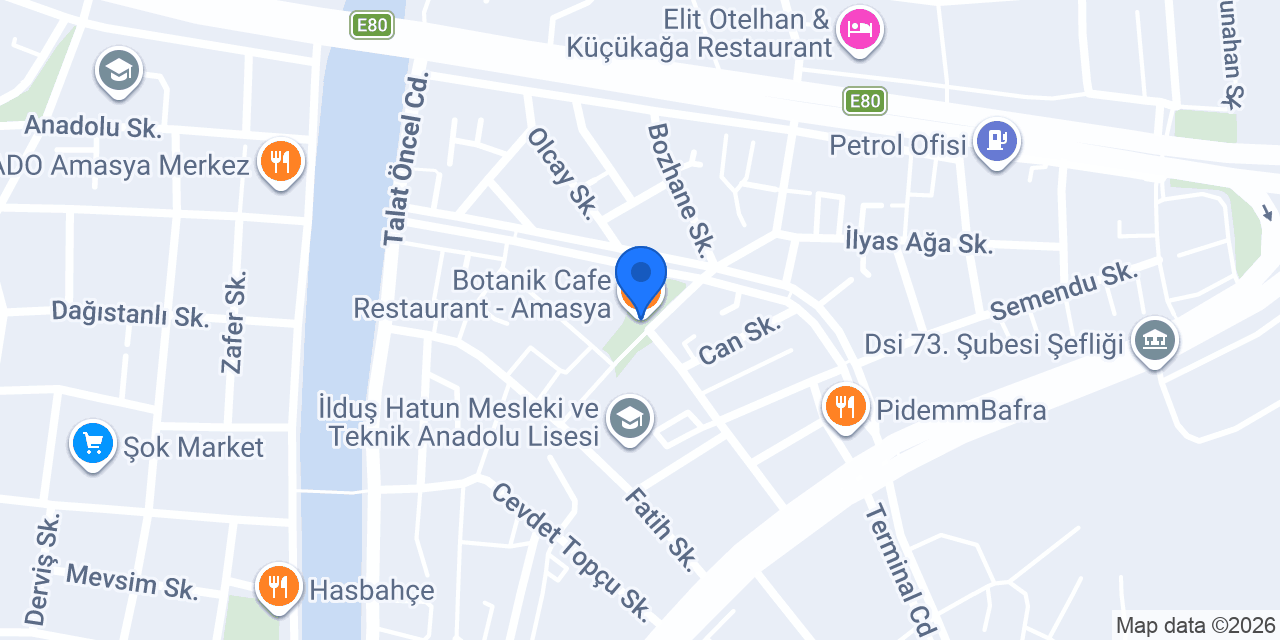 Botanik Cafe Restaurant - Amasya konumu