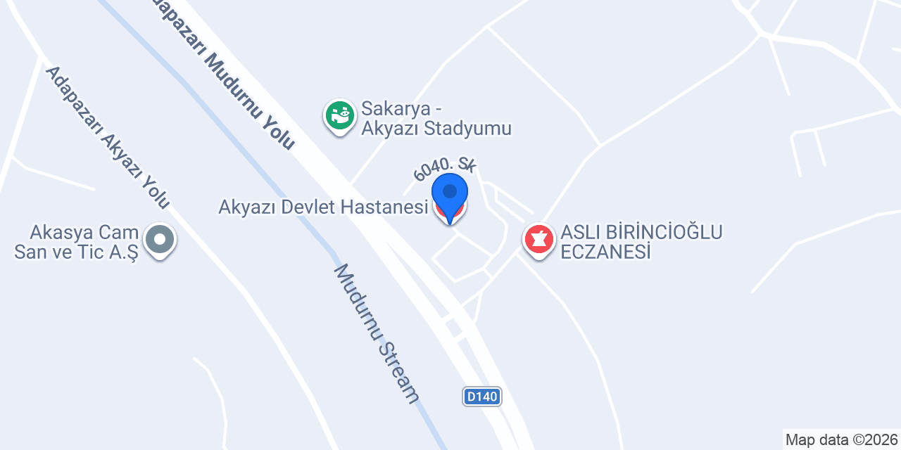 Akyazı Devlet Hastanesi konumu