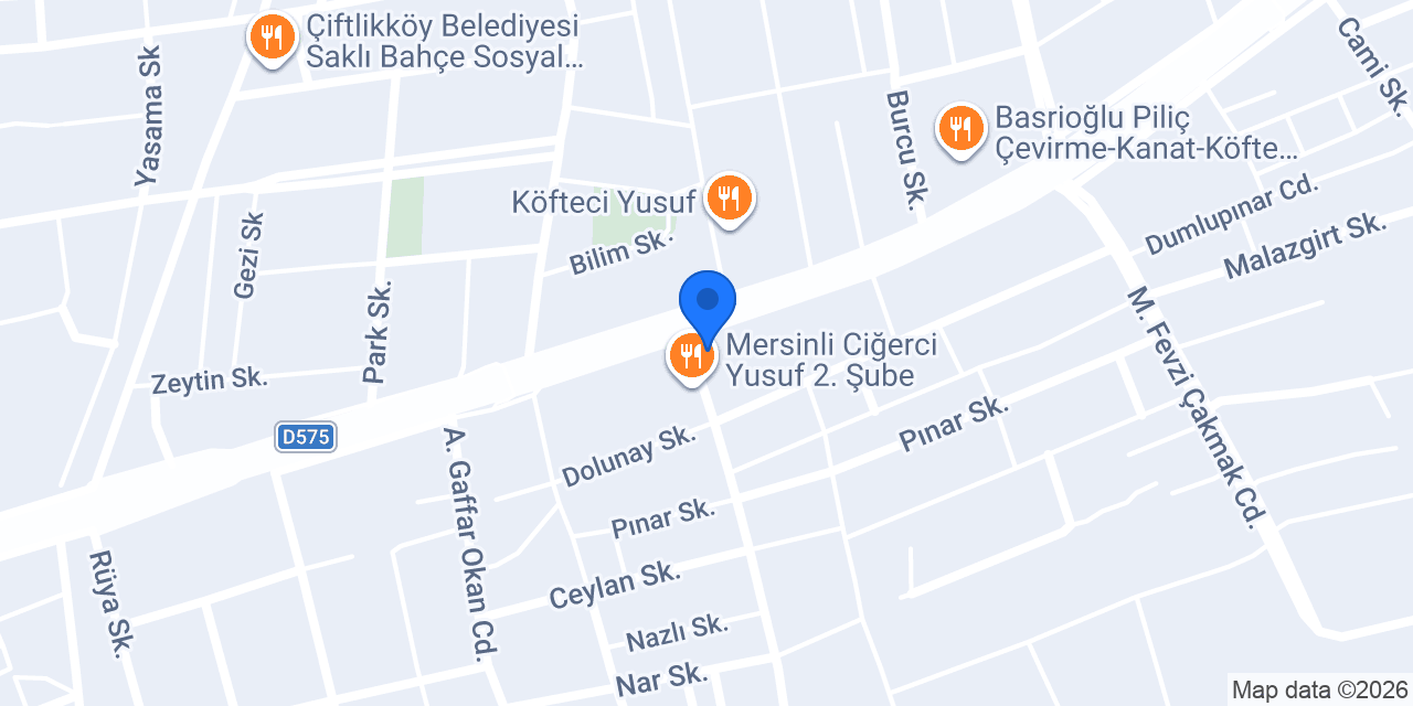 Çiftlik Et Mangal (Alkollü Restaurant) konumu