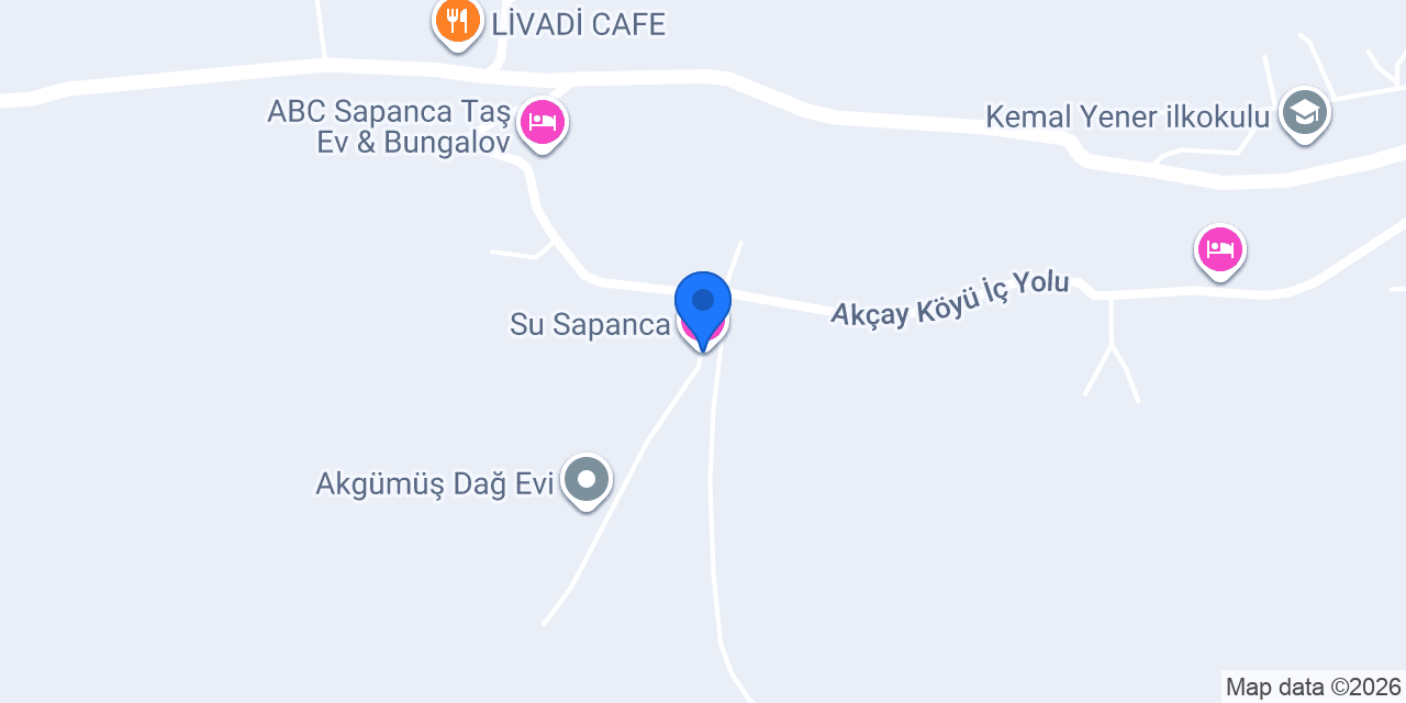 Su Sapanca konumu