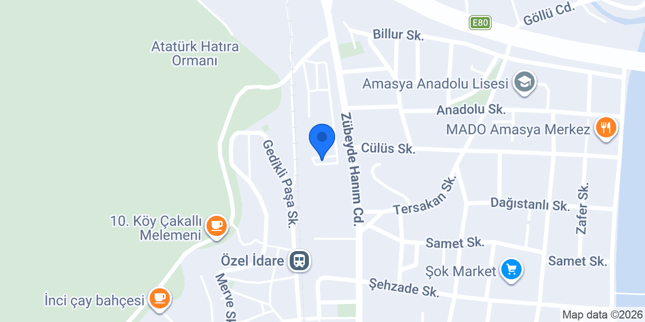 Kosgeb Amasya Müdürlüğü konumu