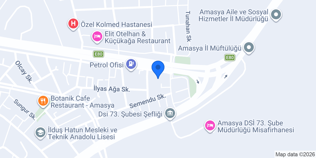 55 Evler Taksi konumu