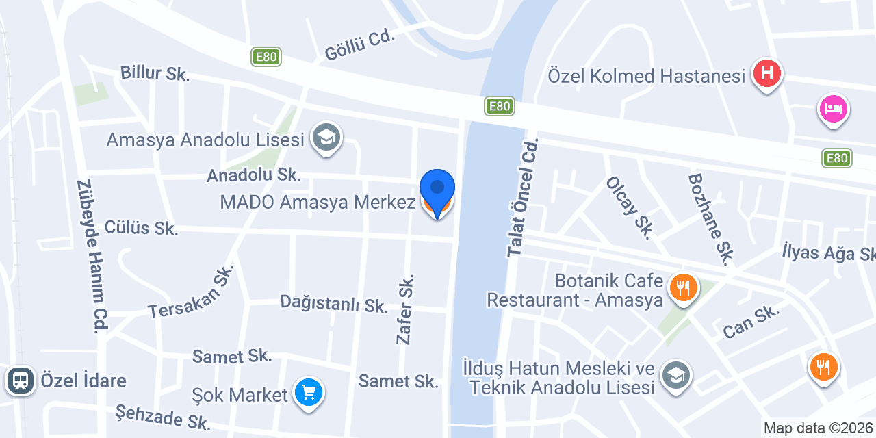 MADO Amasya Merkez konumu