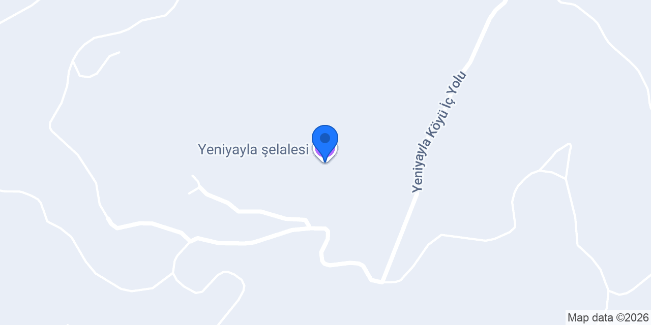 Yeniyayla şelalesi konumu