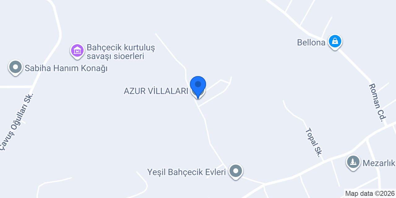 AZUR VİLLALARI konumu