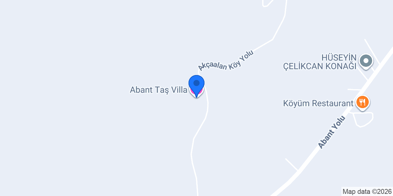 Abant Taş Villa konumu
