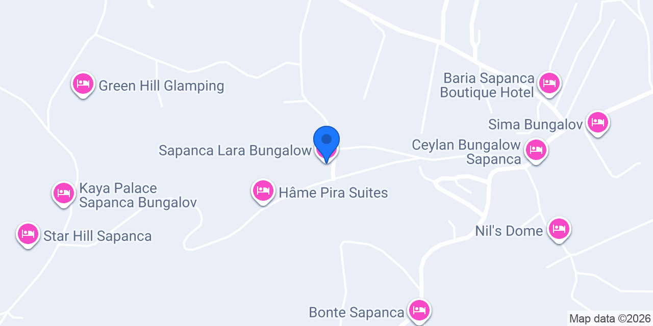 Sapanca Lara Bungalow konumu