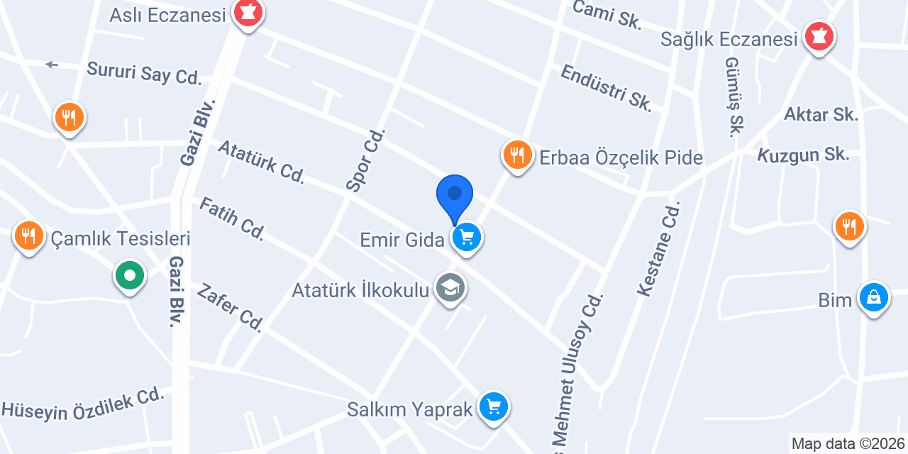 Araç Sticker Erbaa konumu