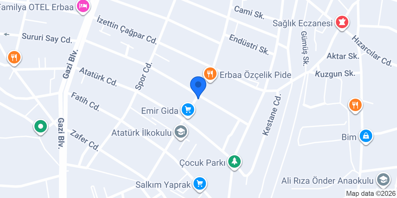 Erbaa Akın Sürücü Kursu konumu