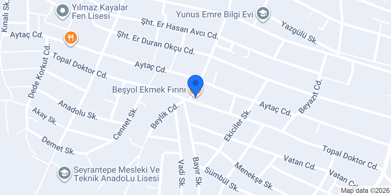 Beşyol Ekmek Fırını konumu