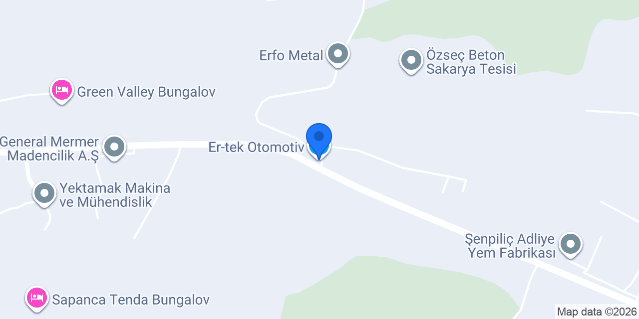 Er-tek Otomotiv konumu