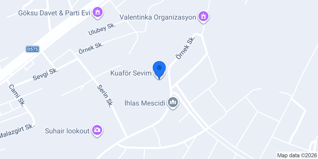 Kuaför Sevim konumu