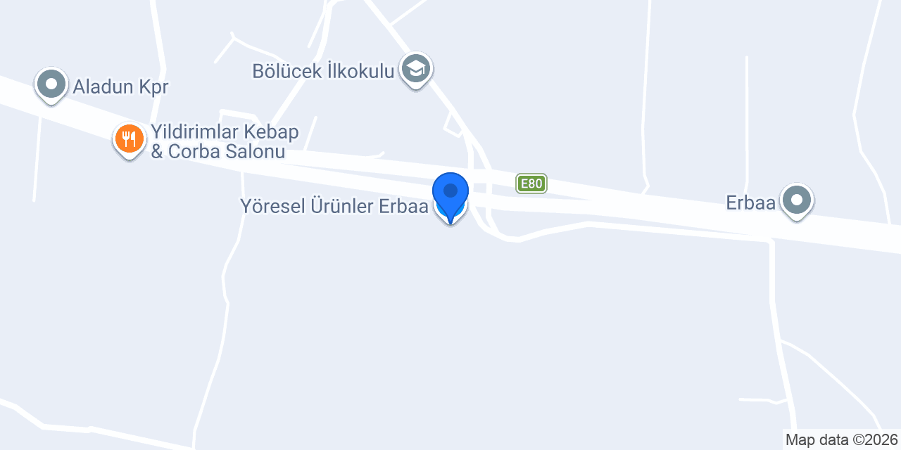Yöresel Ürünler Erbaa konumu