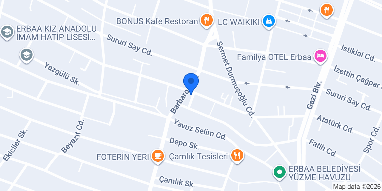 Cigköfte Erbaa Ömer Aybak konumu
