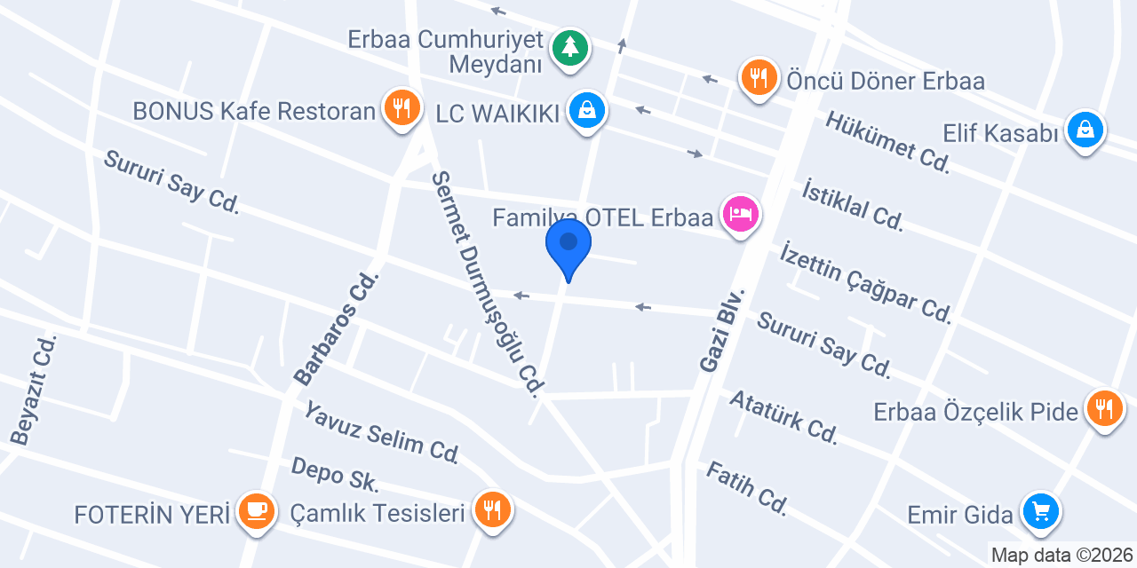 Tadım dondurma erbaa konumu