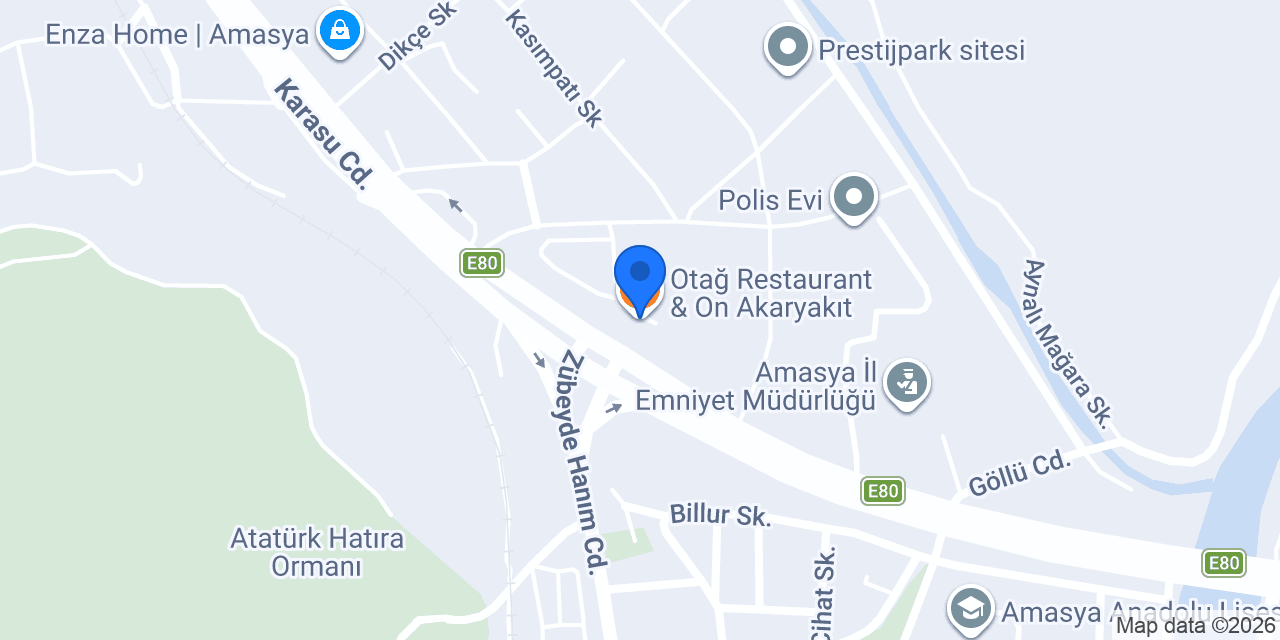 Otağ Restaurant & On Akaryakıt konumu