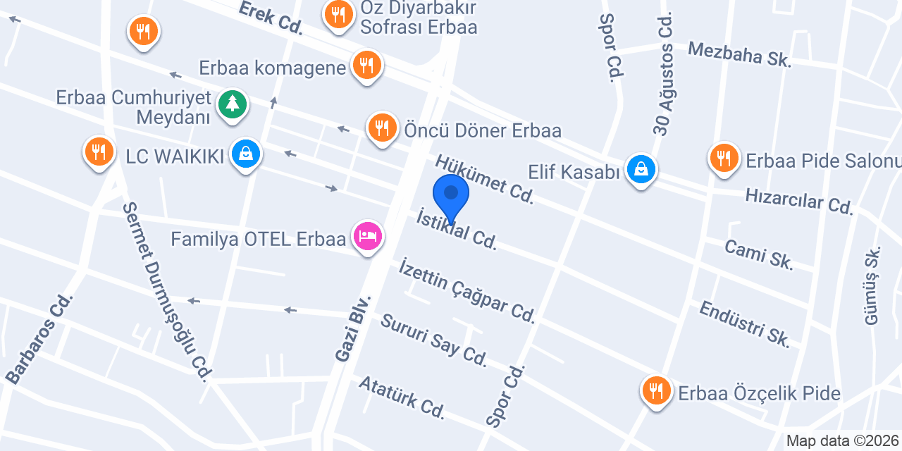 Erbaa Kuru Temizleme konumu