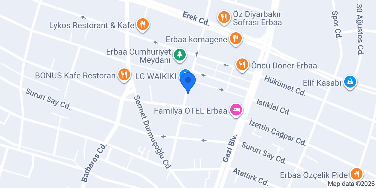 Uludağ Hukuk & Danışmanlık Erbaa konumu