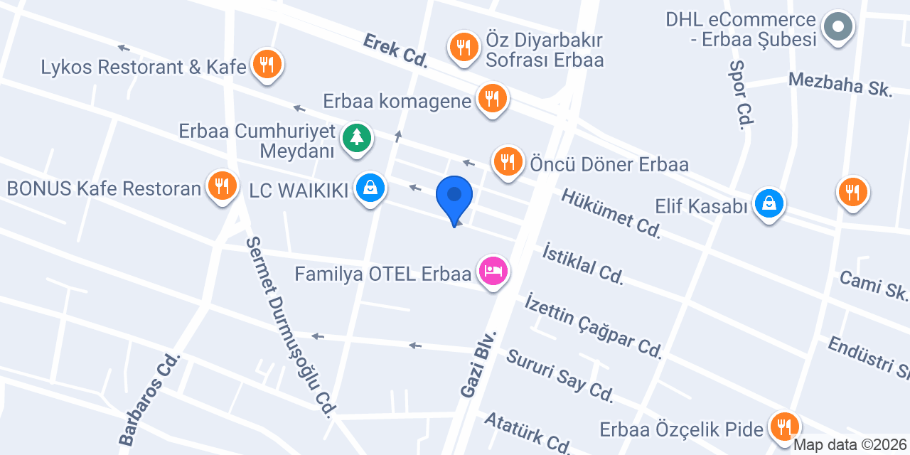 Bosch Erbaa Bayii Öztopraklar konumu