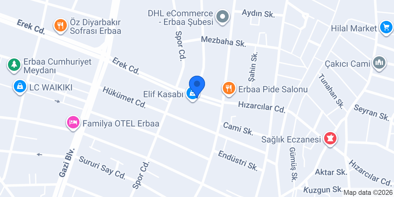 Erbaa Mutlu Düğün Salonu konumu