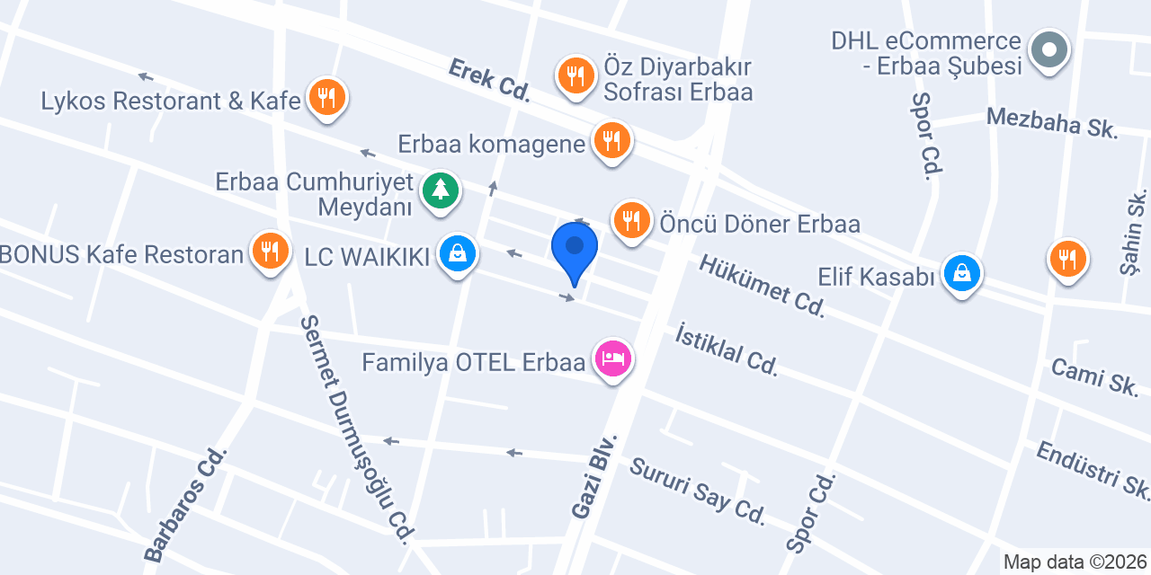 Ciddeoğlu Otel konumu