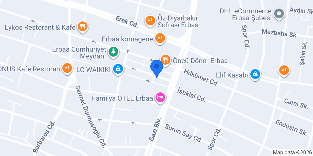 Zula İnternet Cafe Erbaa konumu