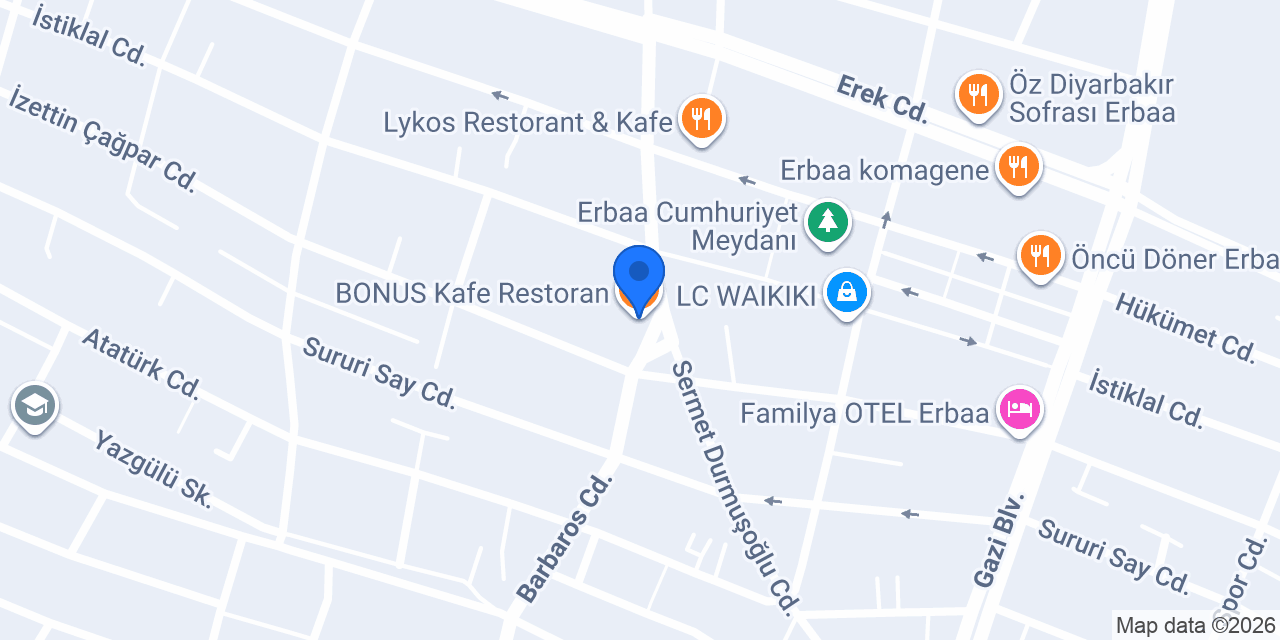 BONUS Kafe Restoran konumu