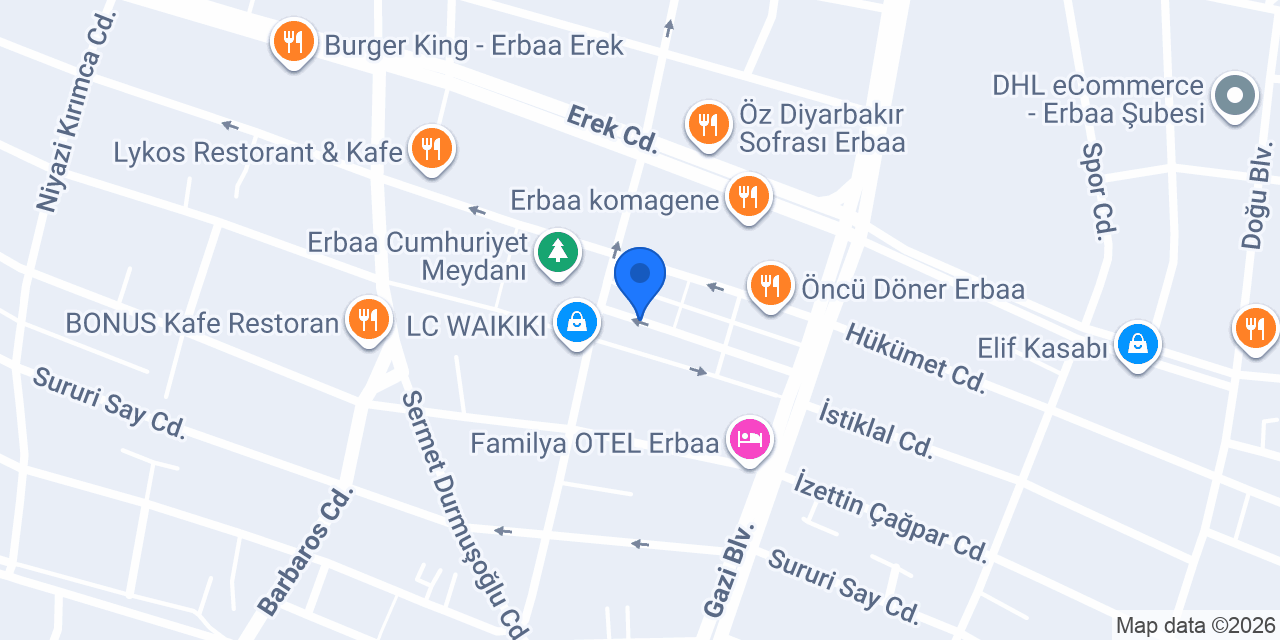 Erbaa Hanedan Optik konumu