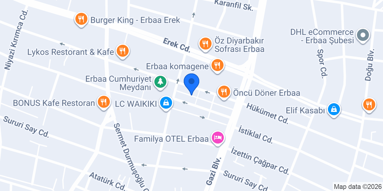Erbaa Class Erkek Kuaförü konumu