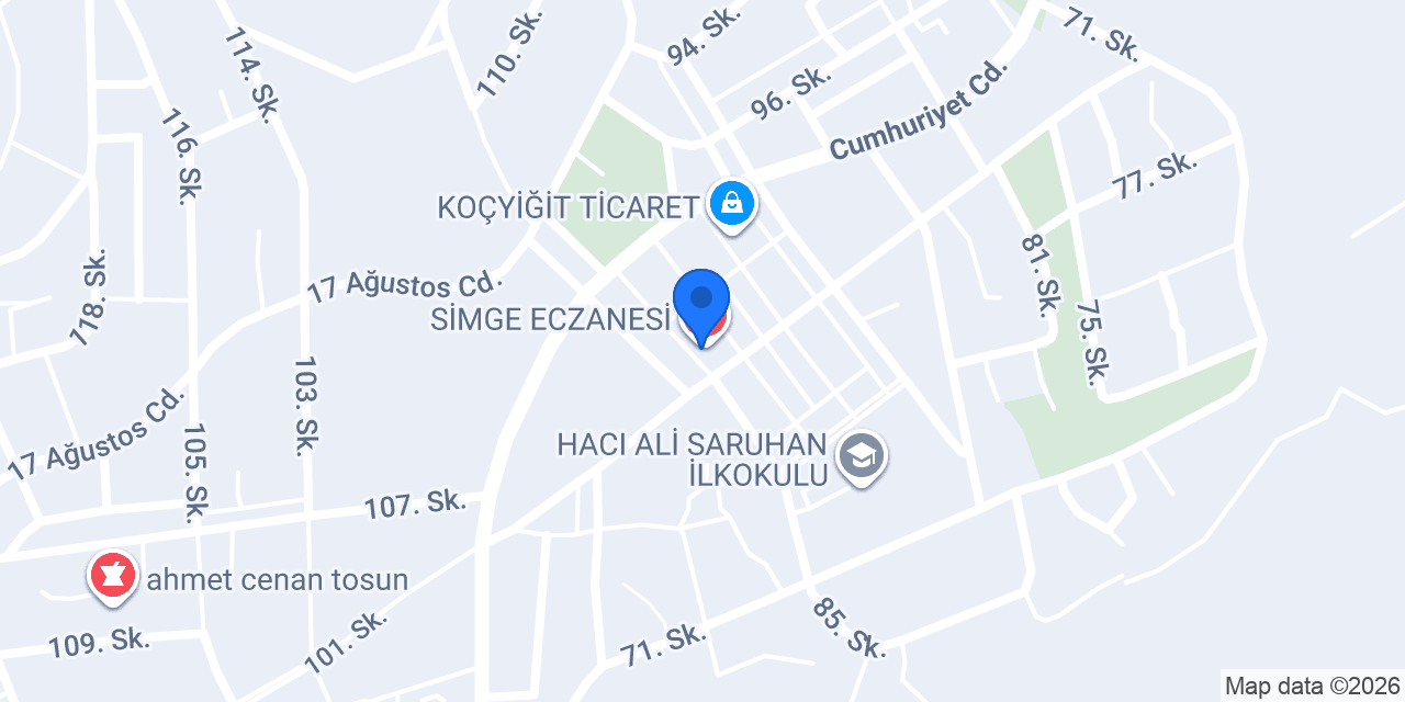 SİMGE ECZANESİ konumu