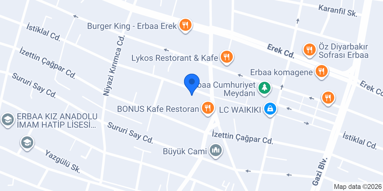 Kahveland Bistro Erbaa konumu