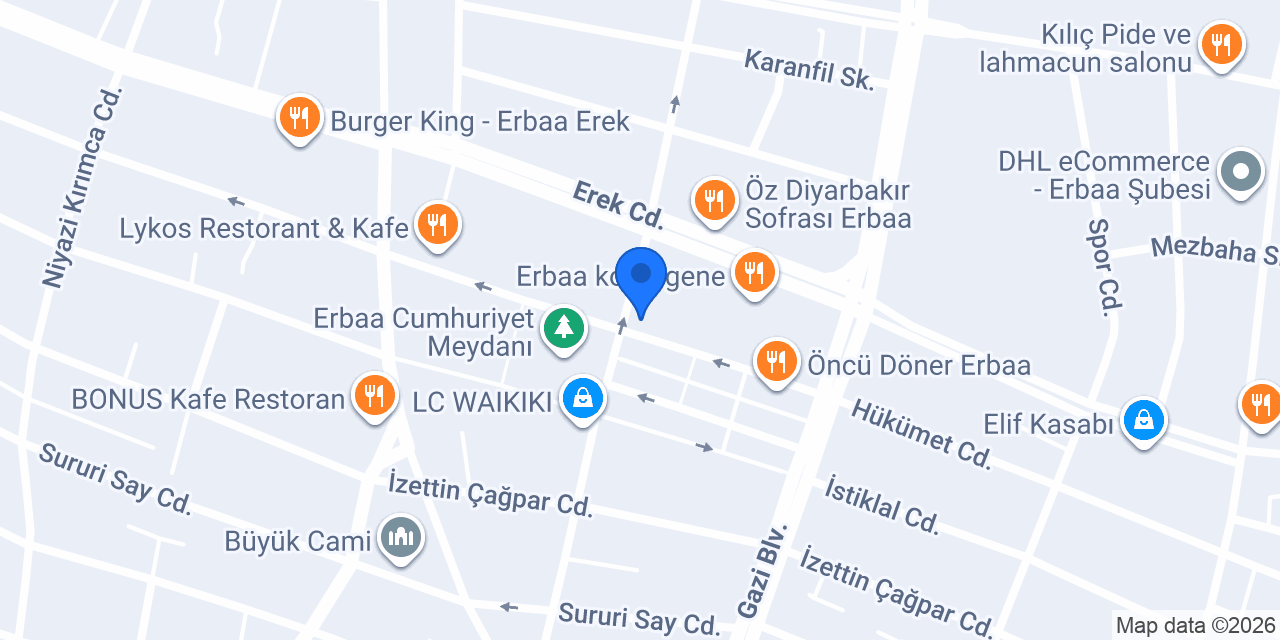 Erbaa Şahinler Döner konumu
