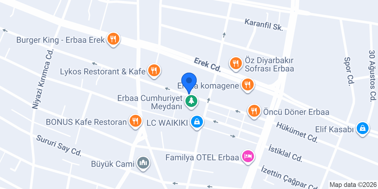 DenizBank Erbaa Şubesi konumu