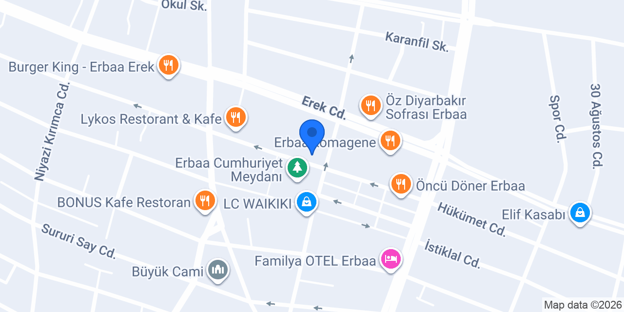 Taksl erbaa konumu