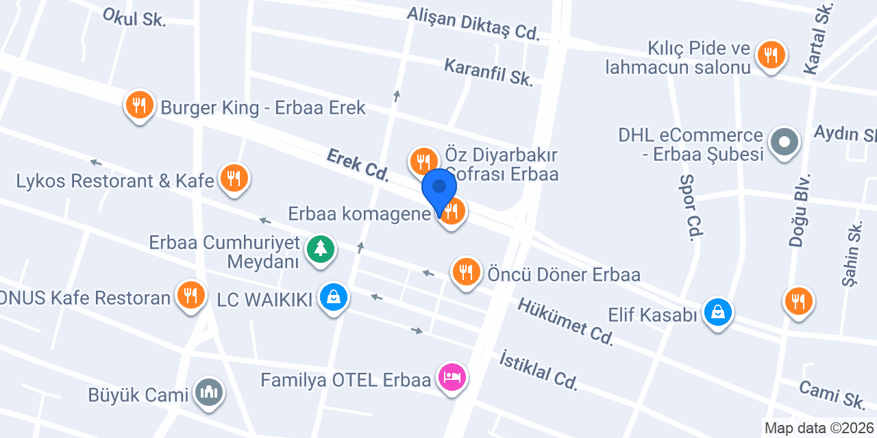 Önder Otel Erbaa konumu