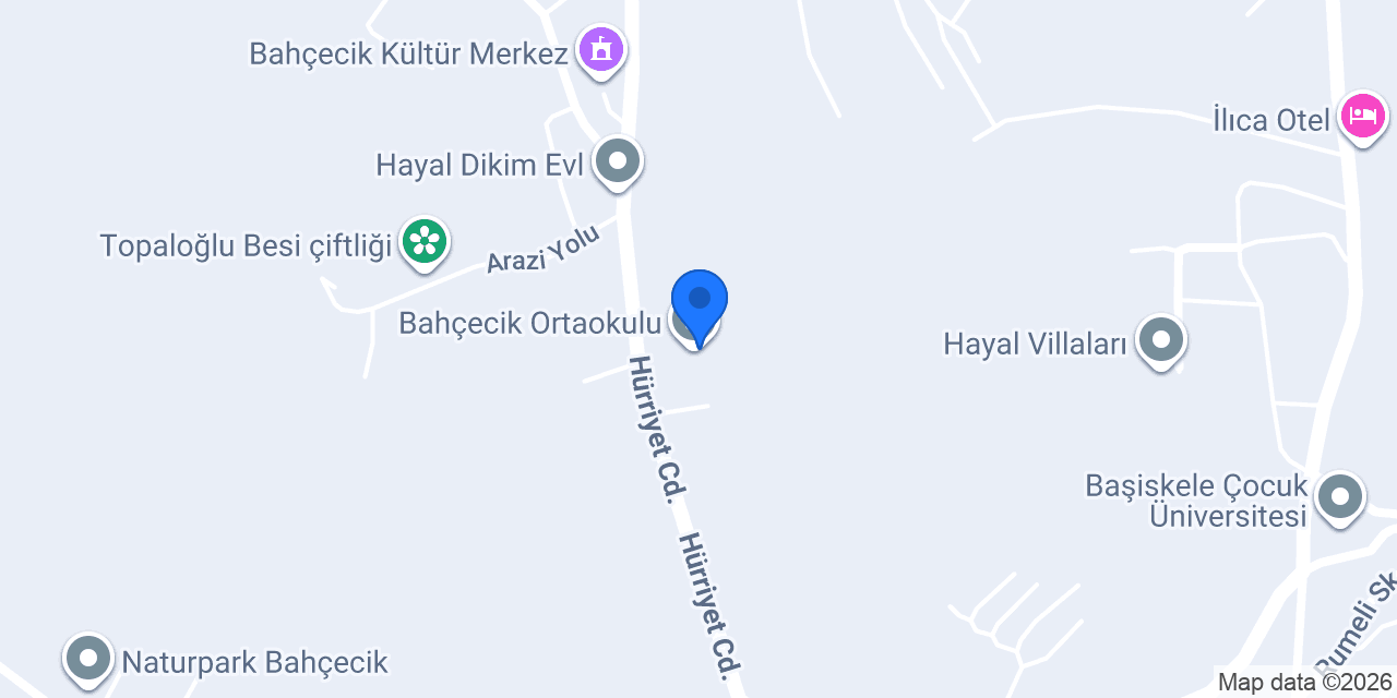 Bahçecik Ortaokulu konumu