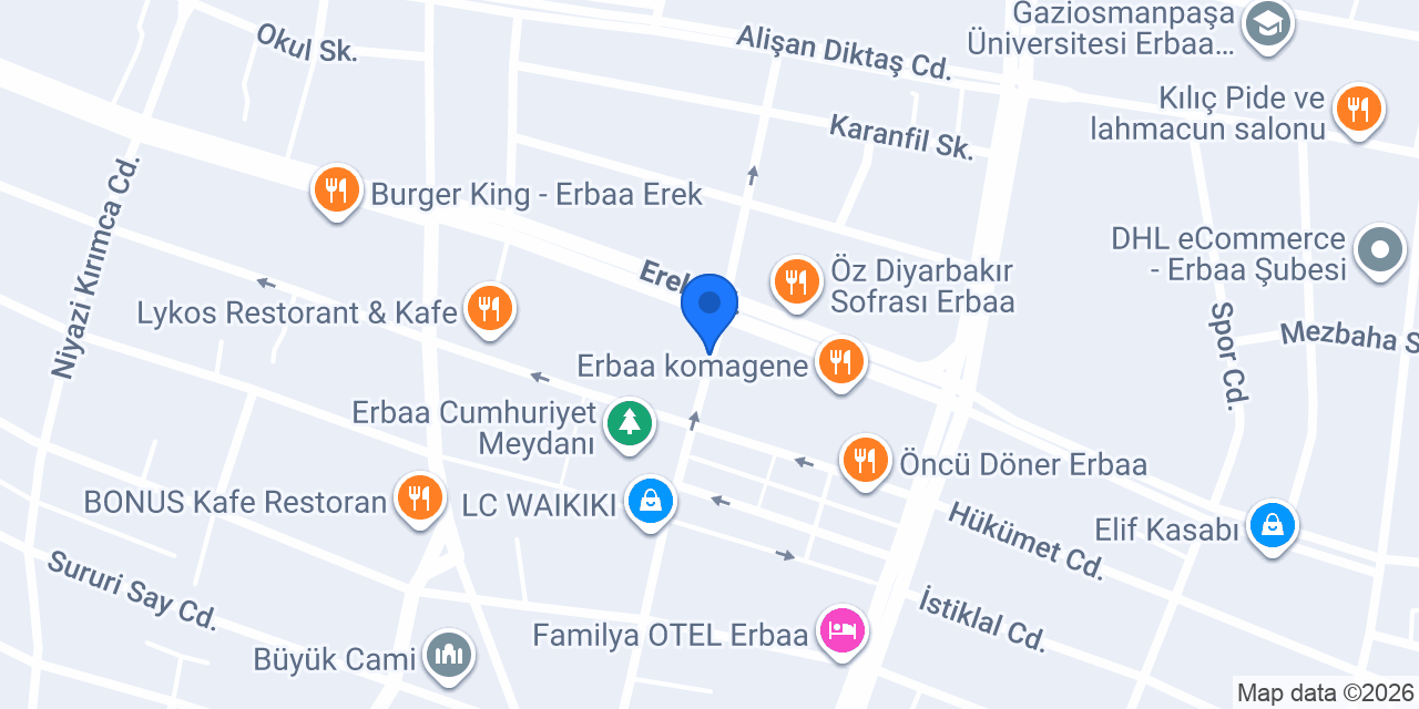 Balcıoğulları pasta cafe konumu