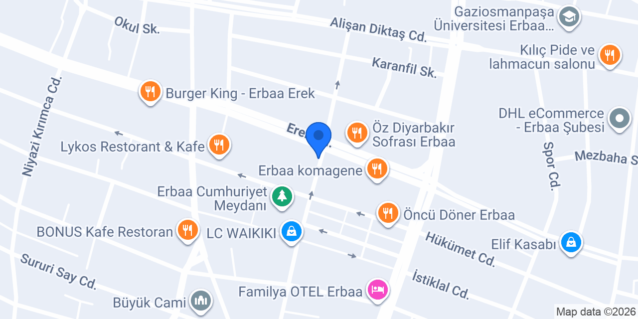 Erbaa Eczanesi konumu