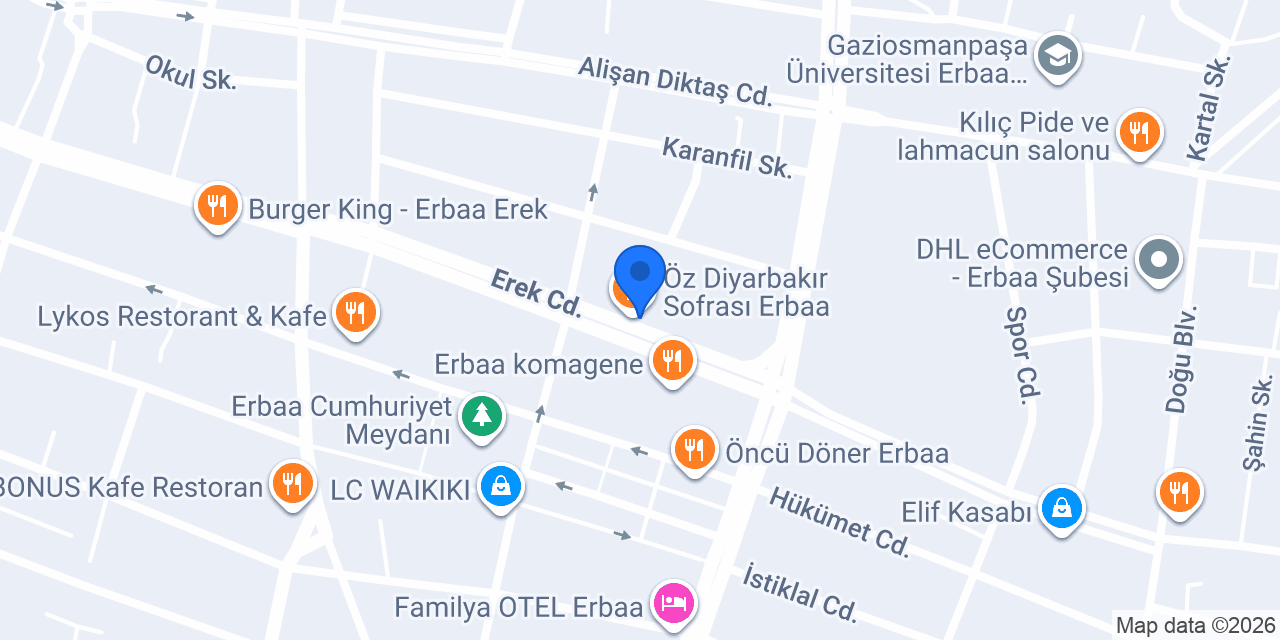 Erbaa Erek Ehliyet Sürücü Kursu - Erbaa konumu