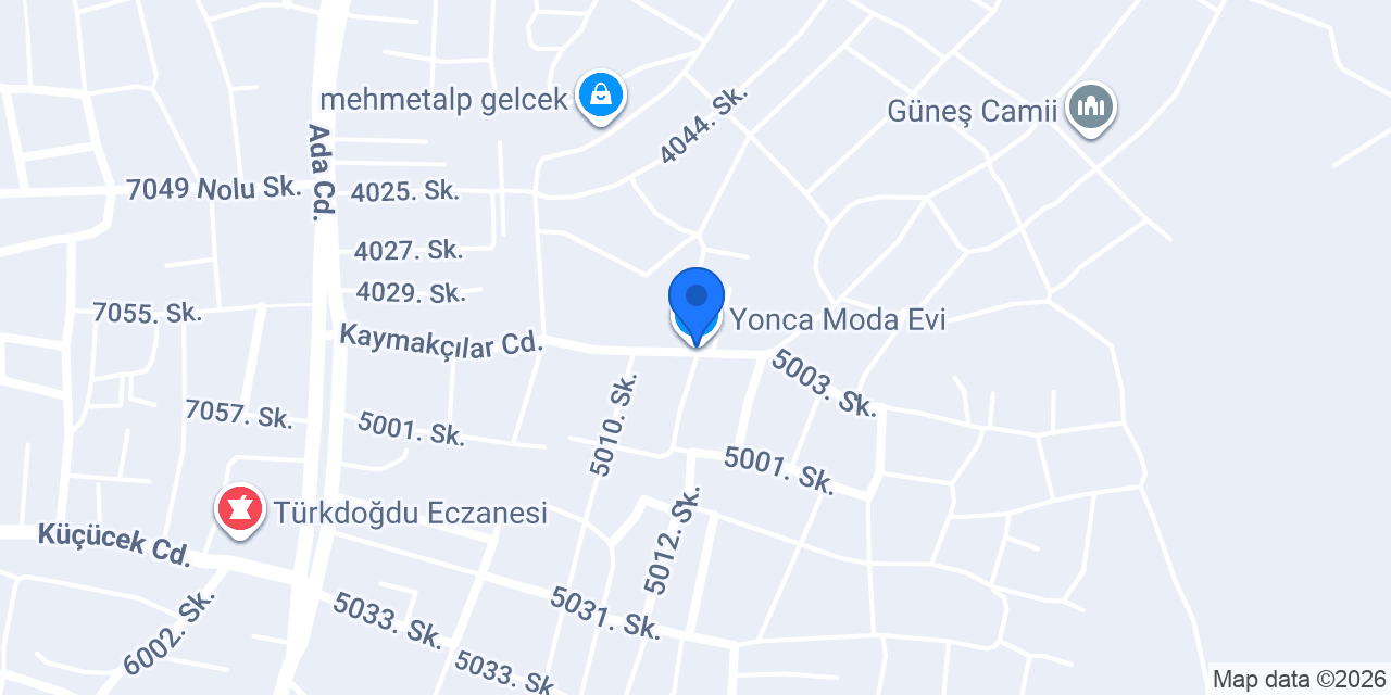 Yonca Moda Evi konumu