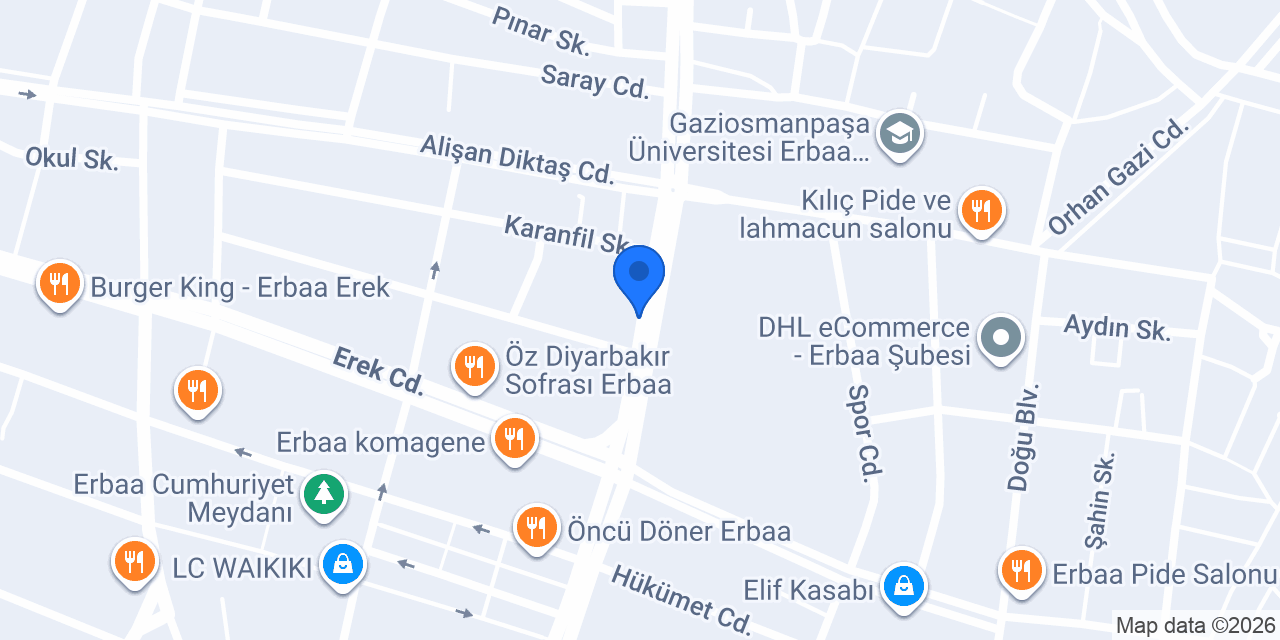 Çınar Otomotiv konumu