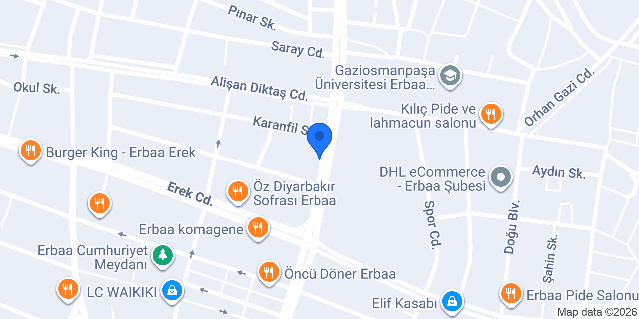 Sürat Kargo Erbaa Şube konumu