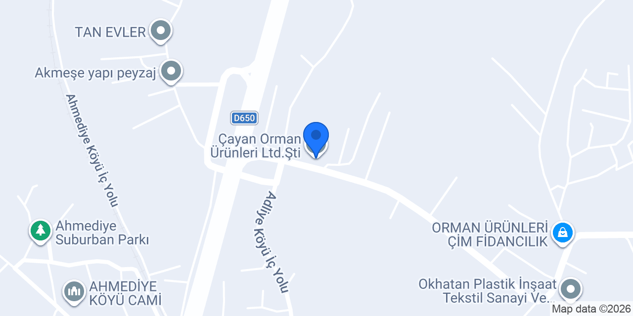 Çayan Orman Ürünleri Ltd.Şti konumu