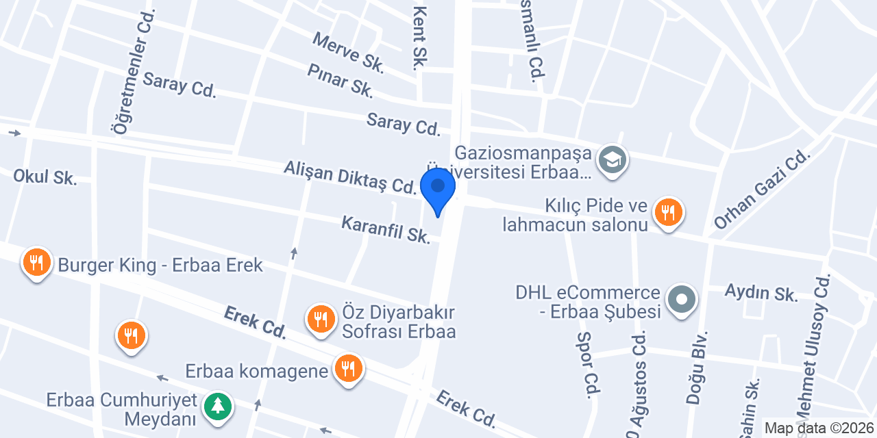 Erbaa Psikoteknik Merkezi konumu