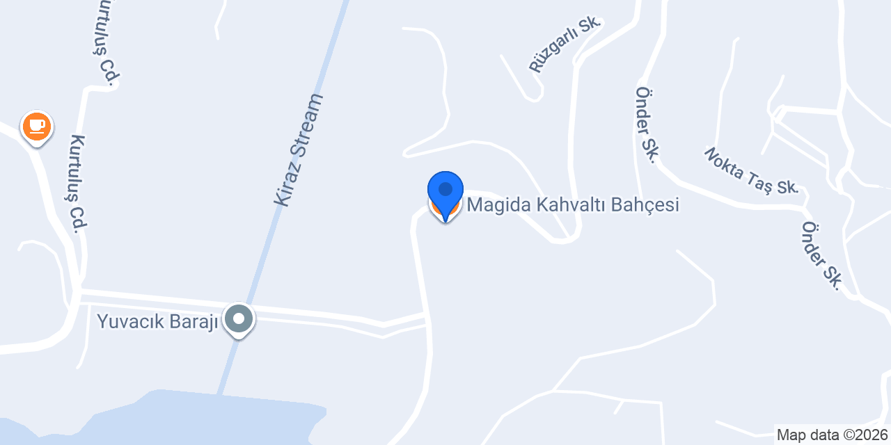 Magida kahvaltı bahçesi konumu