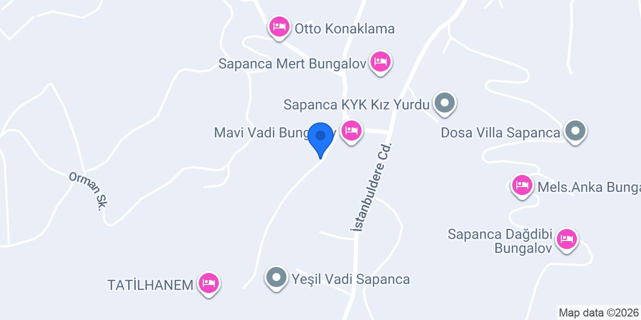YAMAÇ SAPANCA BUNGALOV konumu